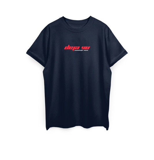 T-Shirt Navy  " Deja Vu " Red logo