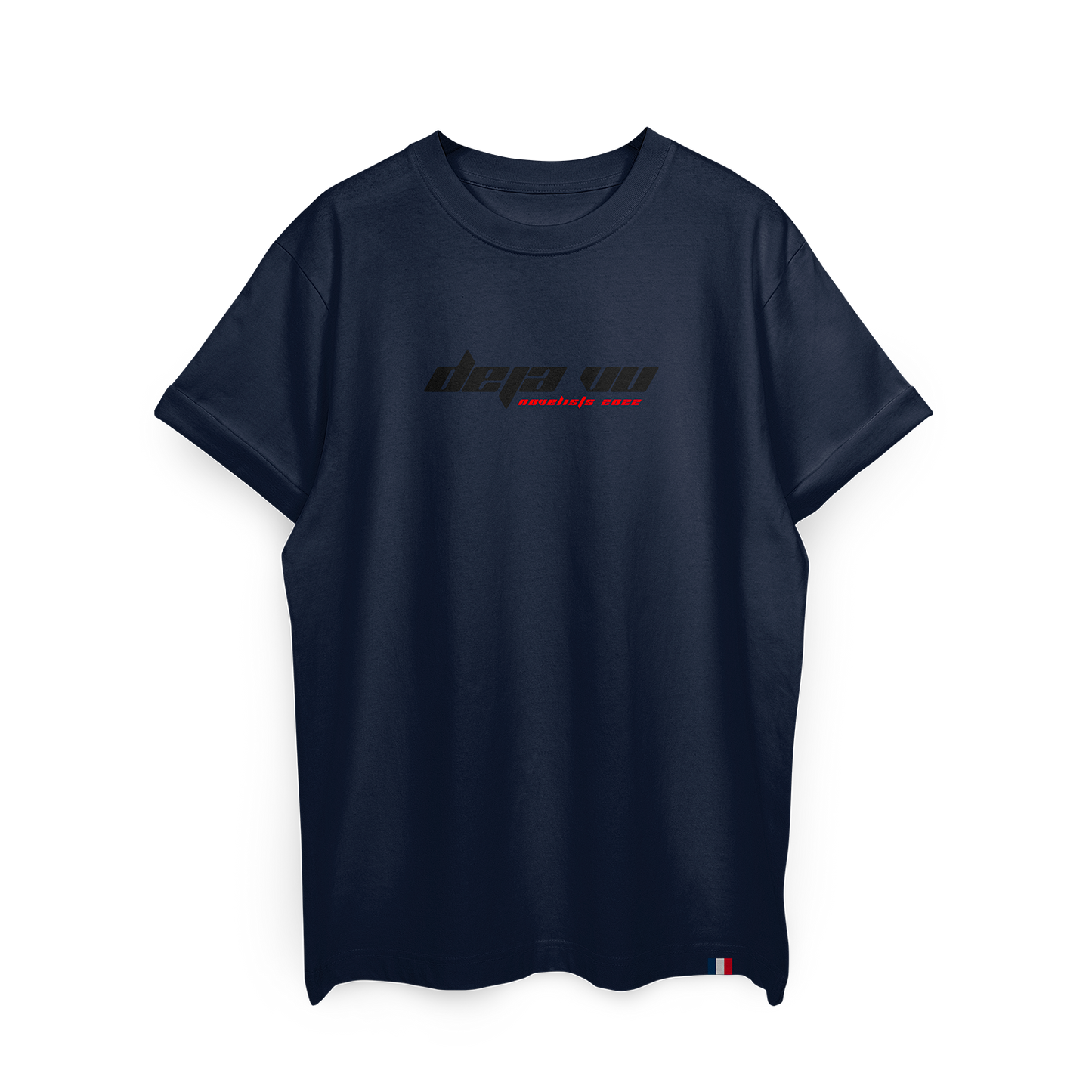 T-Shirt " Deja Vu " Blue Black Logo