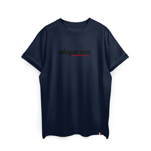 T-Shirt " Deja Vu " Blue Black Logo